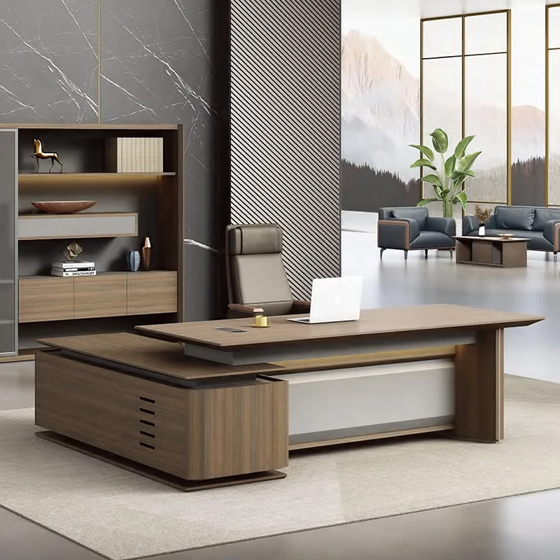 Modern  New Luxurious Quality Simple Office Manager Table Office Desk Wooden  Panel for Secretaries Office Table Desk