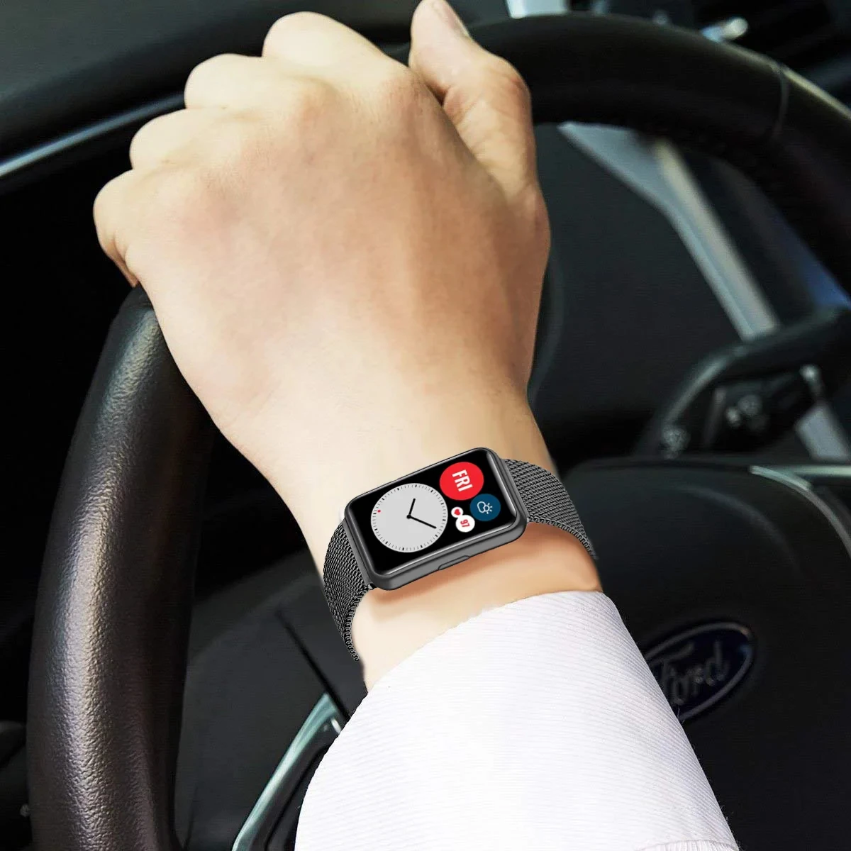 Ремешок «Миланская петля» для Huawei Watch FIT, браслет из нержавеющей стали с металлической скользящей пряжкой, аксессуары для часов Huawei