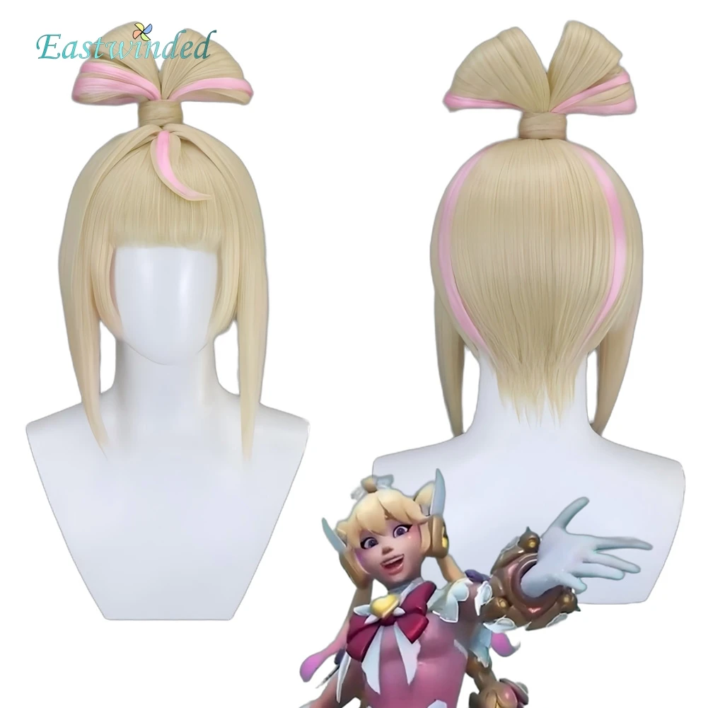 

Game OW Juno Cosplay Wigs Golden Short Hair Women Girl Roleplay Outfits Accessories Halloween Carnival Roleplay Props Disguise