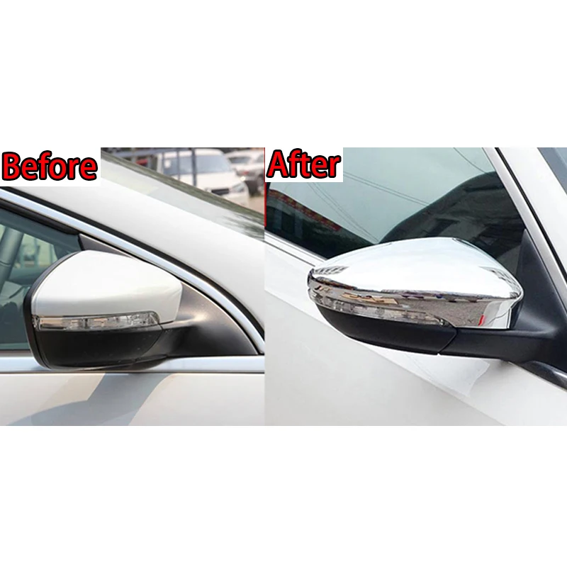 Door Side Wing Mirror Chrome Cover Fit For VW Scirocco MK3 Passat B7 Jetta A6 EOS Car Rear View Trim Accessories