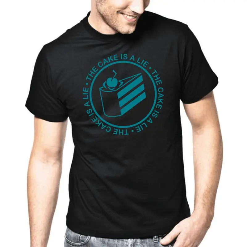 The Cake is a Lie Portal Glados Geek Gamer Nerd Sayings Gift Funny T Shirt