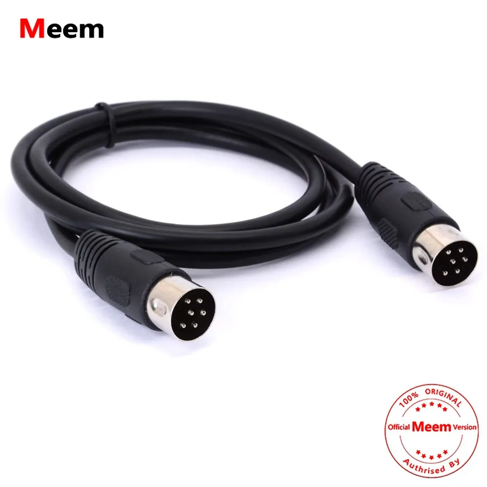 

MIDI DIN 6-контактный кабель «папа-папа» DIN-штекер адаптер преобразователя инструментов Midi 6-контактный аудиокабель для микрофона гитары