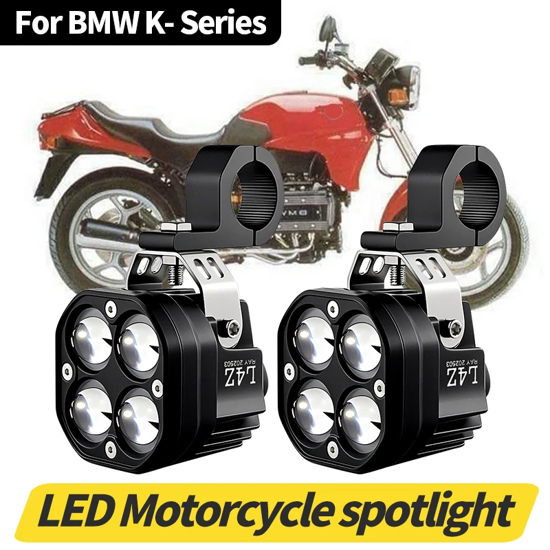 

80W Motorcycle Headlights LED Flicker Lamp Driving Spotlight Indicators High Low Light For BMW K100/K75/K1600 B/K1200 R/K1300 GT
