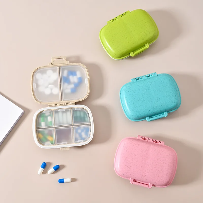 Mini Portable Pills Organizer Case 8 Grids PillBox Tablet Storage Container Weekly Medicine Pill medicine pill box Drug Dispense