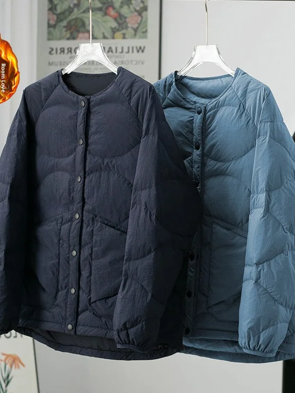 

Authentic Winter Cotton Jaet Loose Versatile Warm Comfortable New Arrival Retro Sle Women's Faion Thiened Long Sve