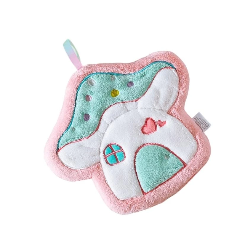 Durability Coral Fleece Kitchen Towel Mushroom Designs Cleaning Cloth Soft and Absorbent Handkerchief Easy to Hanging