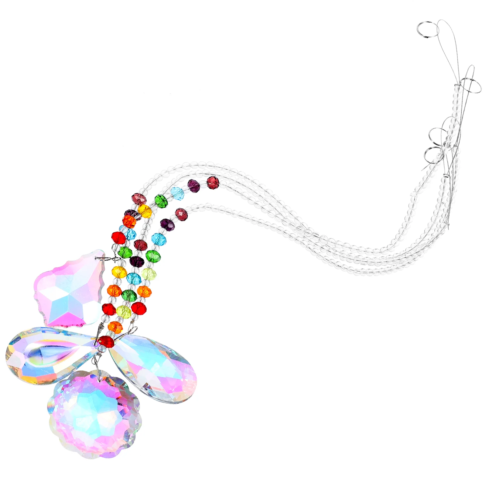 

4Pcs Crystal Ceiling Light Pendant Hanging Decoration Crystal Hanging Ornament for Garden Home Ceiling Light Ornament
