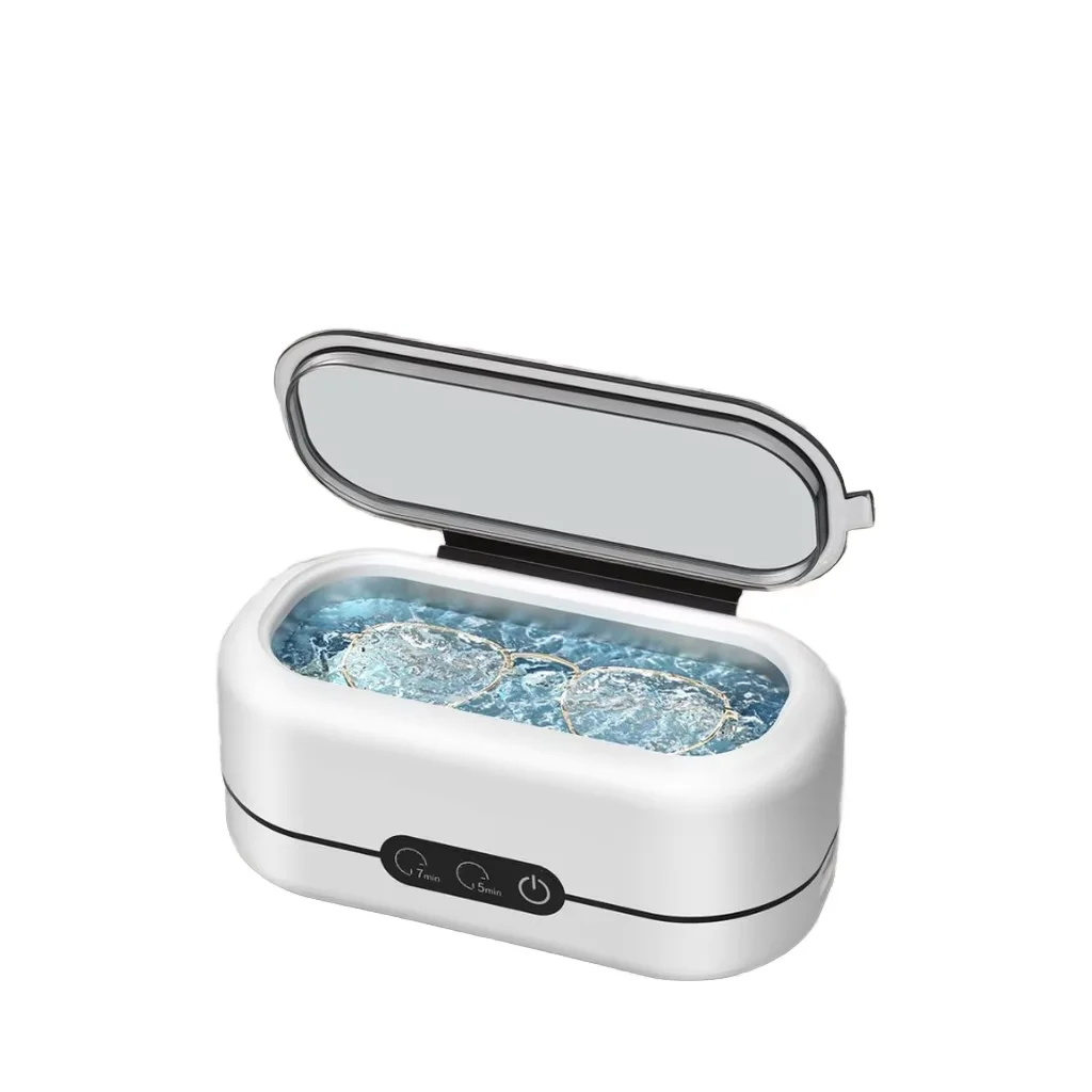 650mL Ultrasonic Cleaner for Jewelry/Dentures/Glasses - 180s Deep Cleaning & 49KHz Wave, Home Use Electric Denture Cleaner