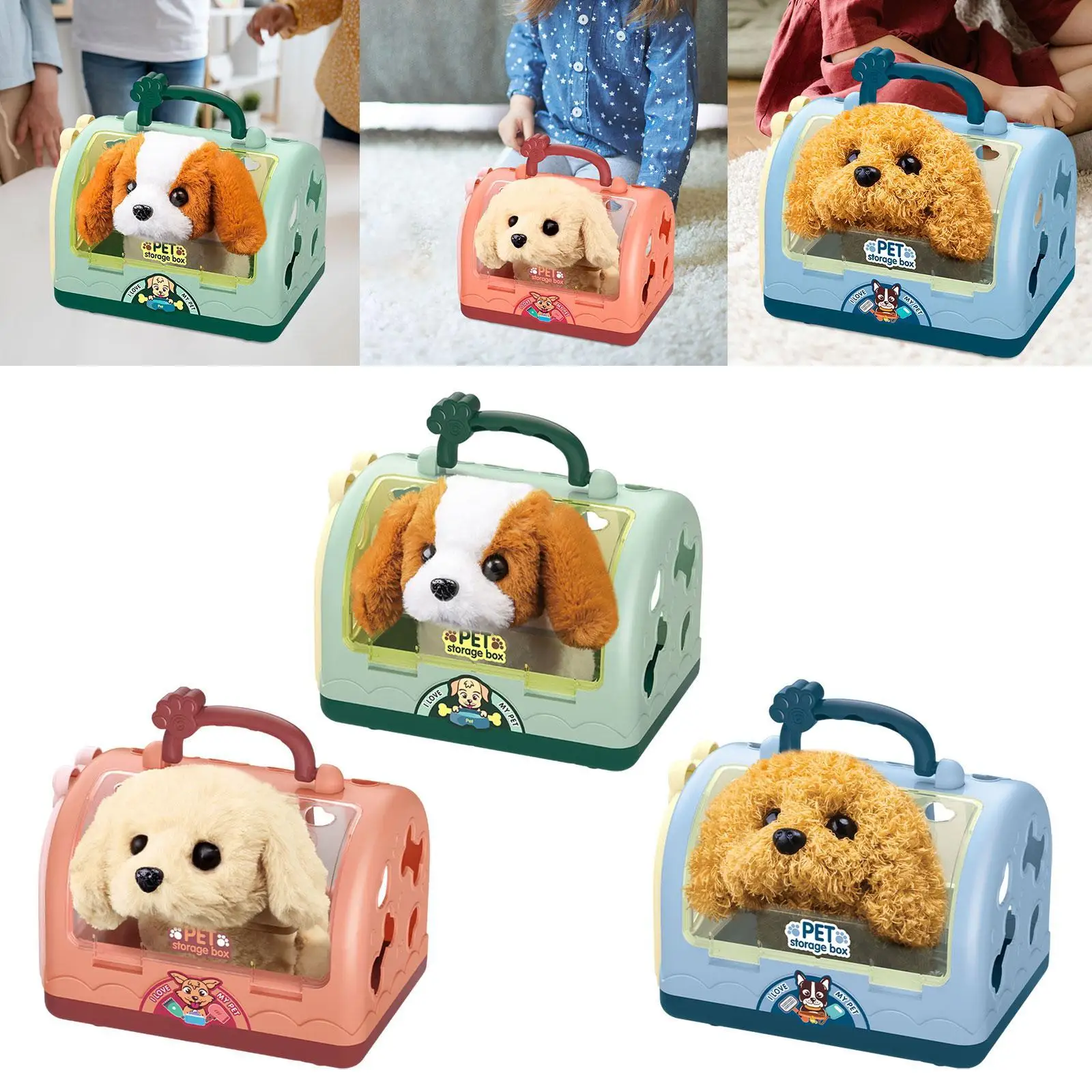 Puppy House Toy Pet Cage Baby Electric Toys Interaction Toy for Kids Teens