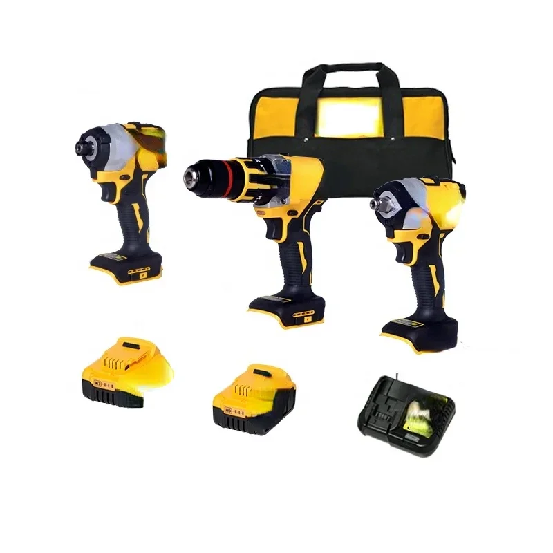 21V  20-v max 2.0Ah 4.0Ah 6.0A Replaceable lithium battery 3 in 1 tools set dew cordless tool combo kit