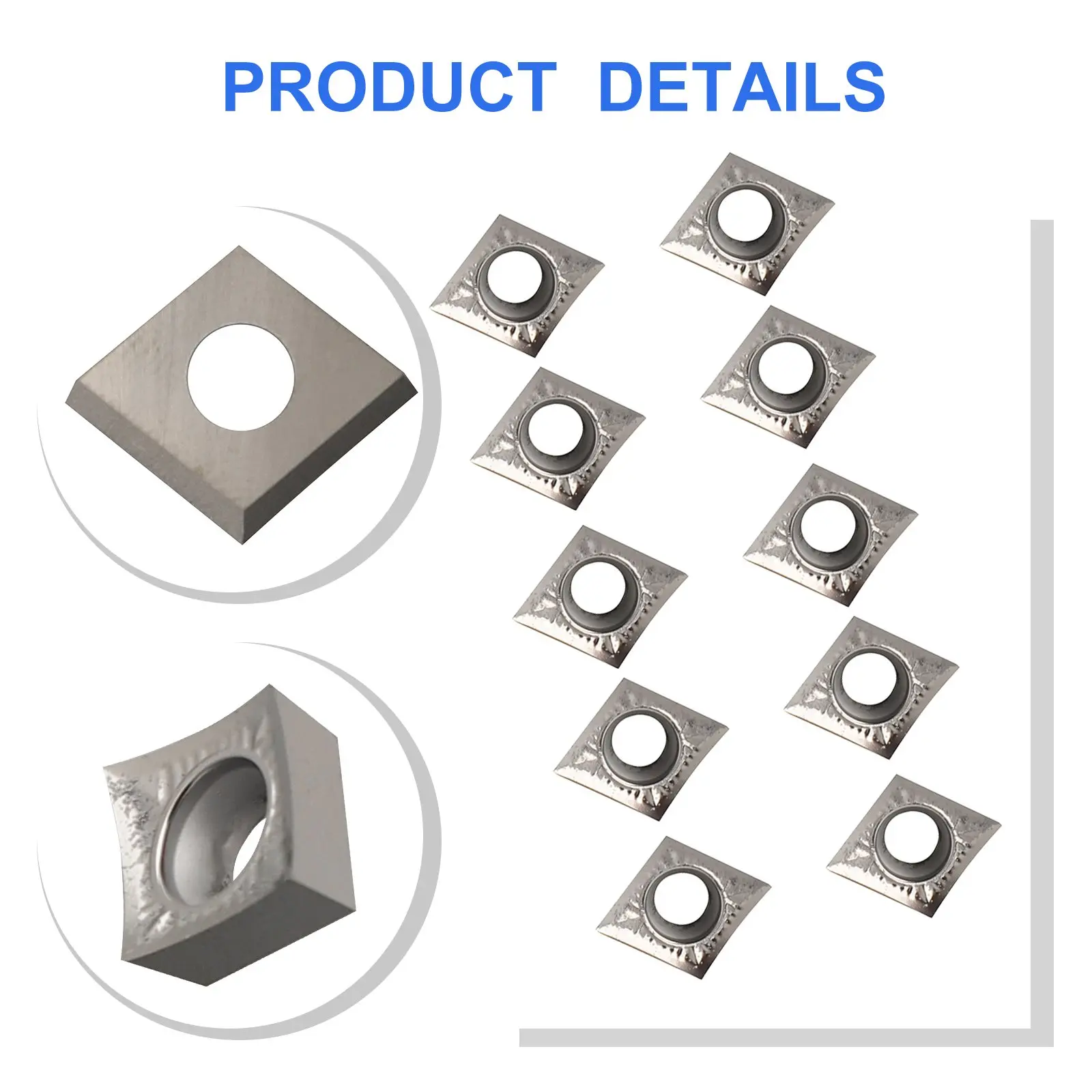 10pcs CCGT09T308AK CNC Carbide Inserts CCMT09T3 Lathe Blade for Aluminum Finishing and Finishing High Performance Cutting