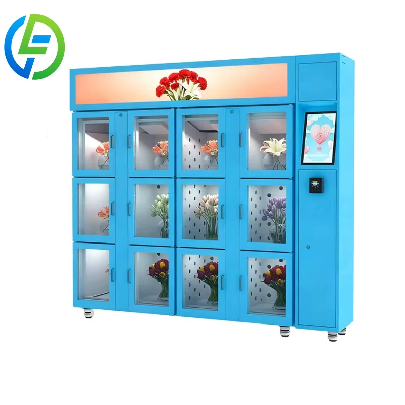 Customized Urban 24/7 Fresh Blooms Access Flower Vending Locker With Humidifier