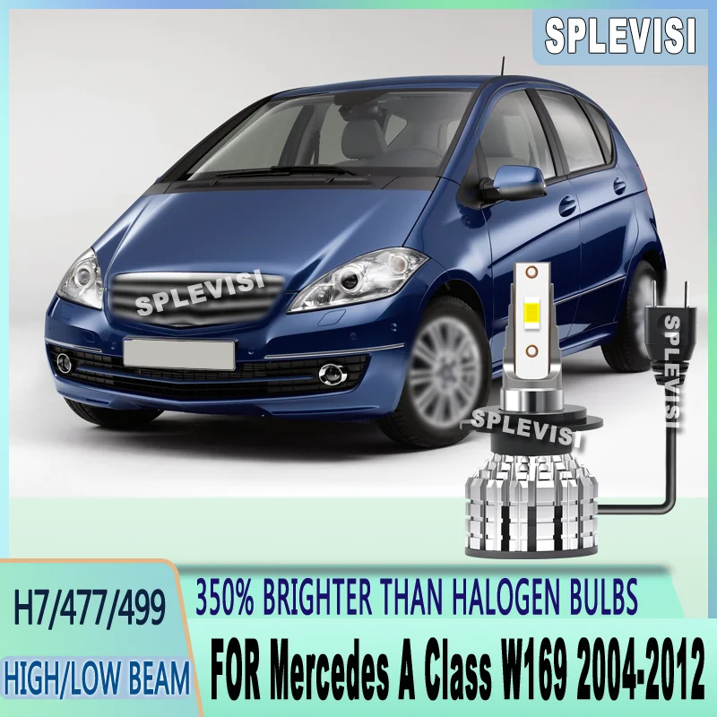 12000LM 6000K for Enhanced Safety H7 LED HIGH/LOW BEAM For Mercedes A Class W169 2004 2005 2006 2007 2008 2009 2010 2011 2012