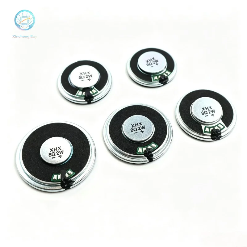 2PCS Circular 28/30/32/36/40MM speaker with 8 ohms and 2 watts iron shell, ultra-thin Mela environmentally friendly speaker 8R2W