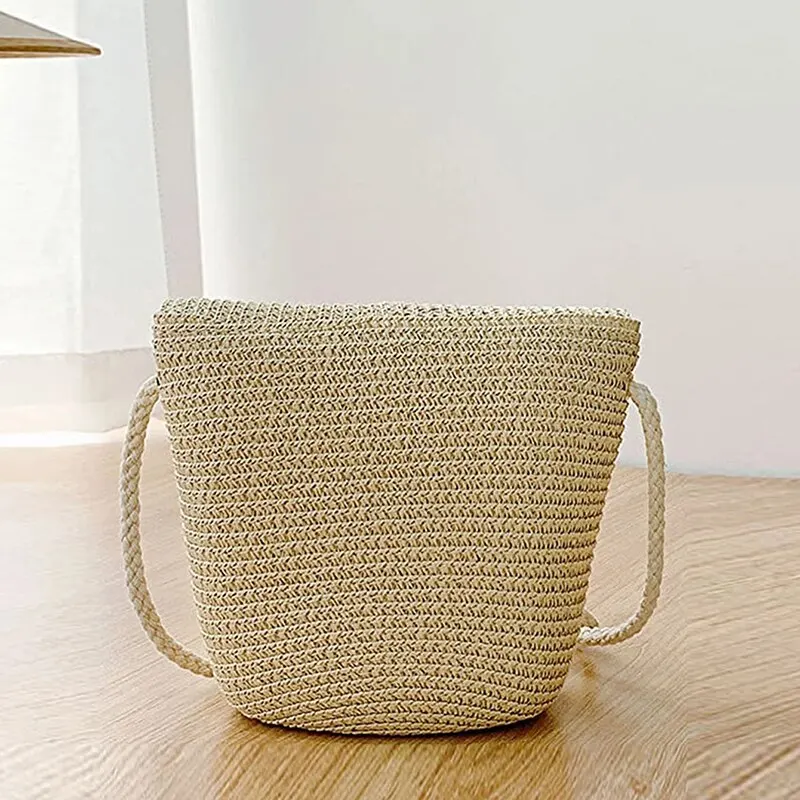 Straw Bag Women Woven Beach Crossbody Bag For Ladies Cute Shoulder Small Handbag