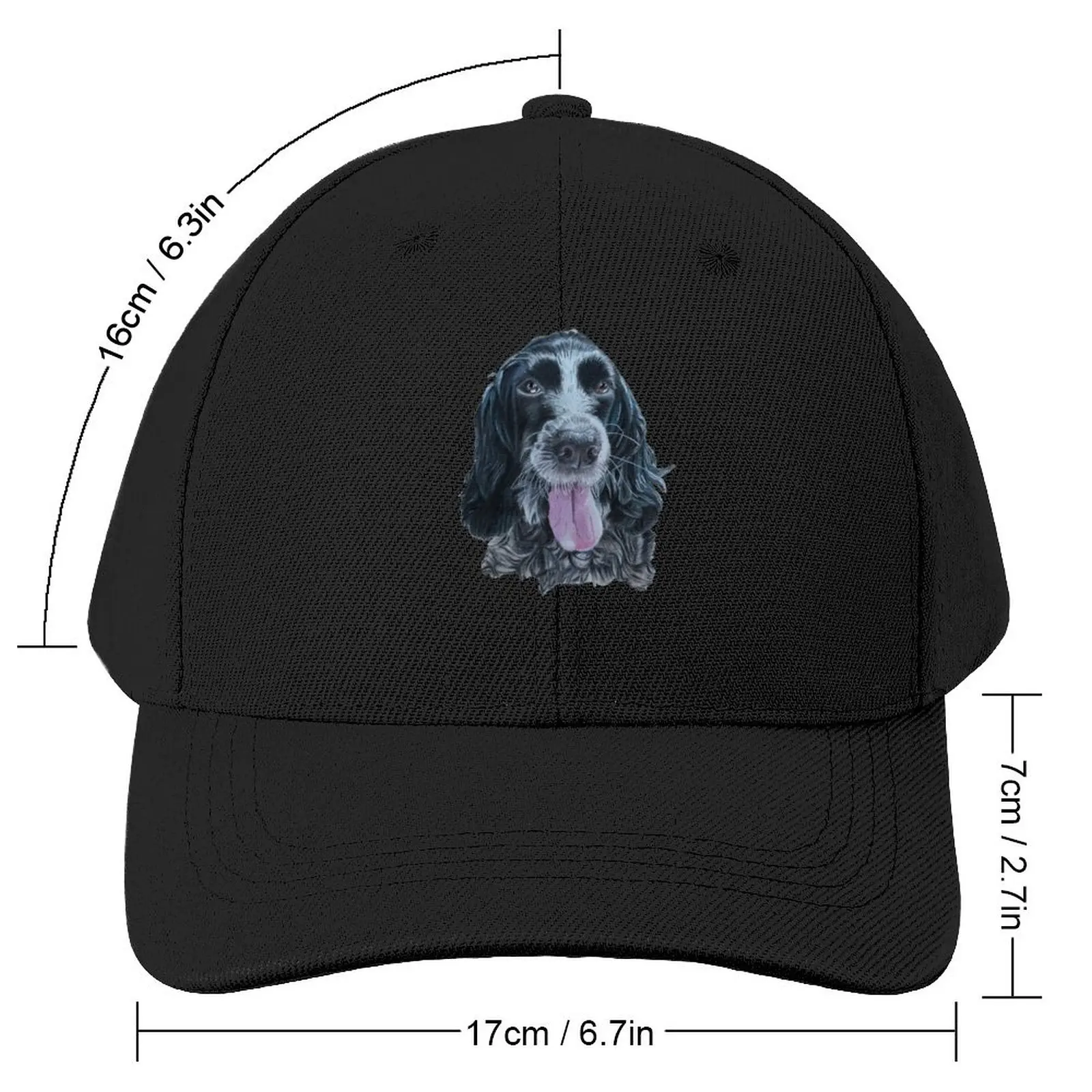 blue roan Cocker Spaniel Baseball Cap Mountaineering Military Tactical Cap sun hat Bobble Hat Men Cap Women's