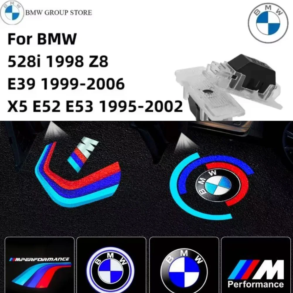 

2/4pcs For old BMW E39 1999-2006 x5 x52 e53 1995-20025 28 i 1998 z8 Car door Led lamp laser projector welcome ghost lamp.