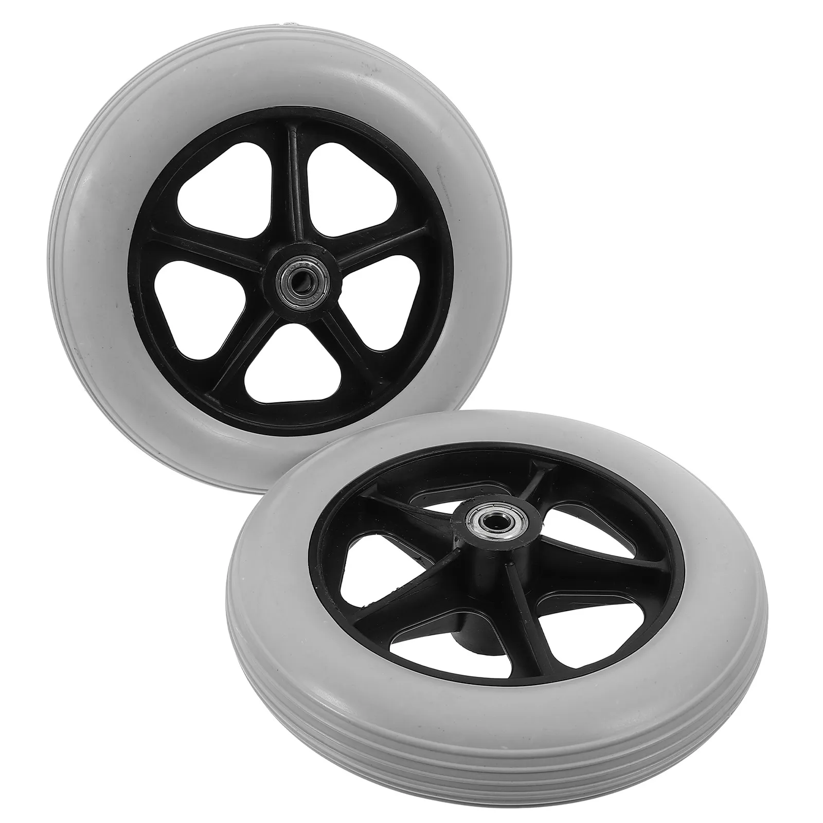 2Pcs Premium Universal Swivel Wheels for Shopping Cart Trolley Wheelchair Rollator Walker Front Caster Replacement Smooth