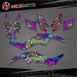 For Yamaha YFM 350 Raptor 350 Present ATV Full Set Graphics Background Decals Sticker Kit Customize Protector Stickers