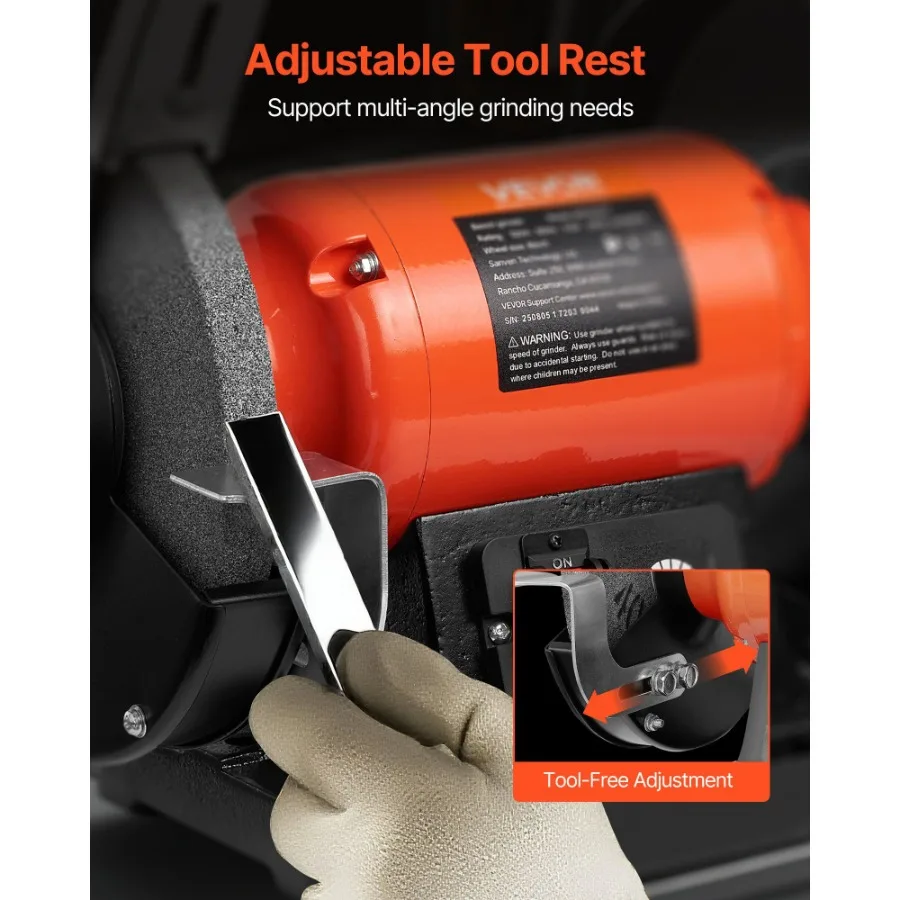 مطحنة مقاعد البدلاء 8 بوصة متغيرة السرعة مطحنة مقاعد البدلاء 20003450 دورة في الدقيقة مطاحن الطاولة مع محرك التعريفي 550 واط 5.0A 36 60 حصى طحن