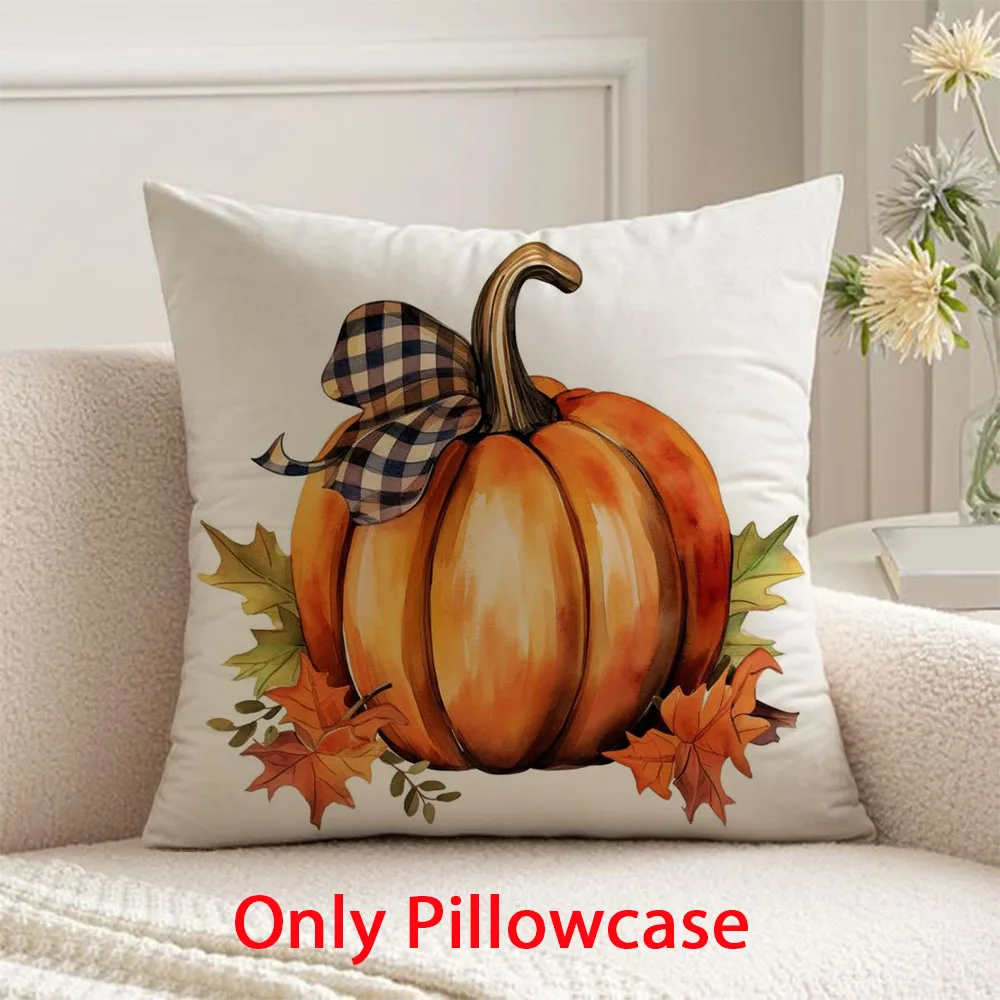 

autumn pillowcase Pumpkin pattern pillow cases 45x45 cushions cover party decor home decoration Thanksgiving Decorative cushions