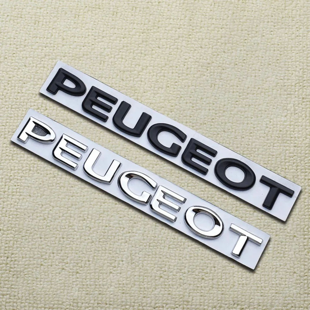 1Pcs Car Rear Trunk 3D Emblem PEUGEOT Letter Sticker Accessories For Peugeot 408 308 5008 208 2008 3008 Landtrek Rifter 508 301