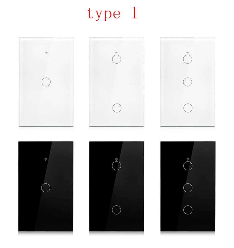 Kompatibel mit Tuya APP US WiFi Smart Wandschalter RF433 1/2/3/4-fach Ohne Neutralleiter LED-Lichtschalter Smart Home Alexa Google Home – Detail 1