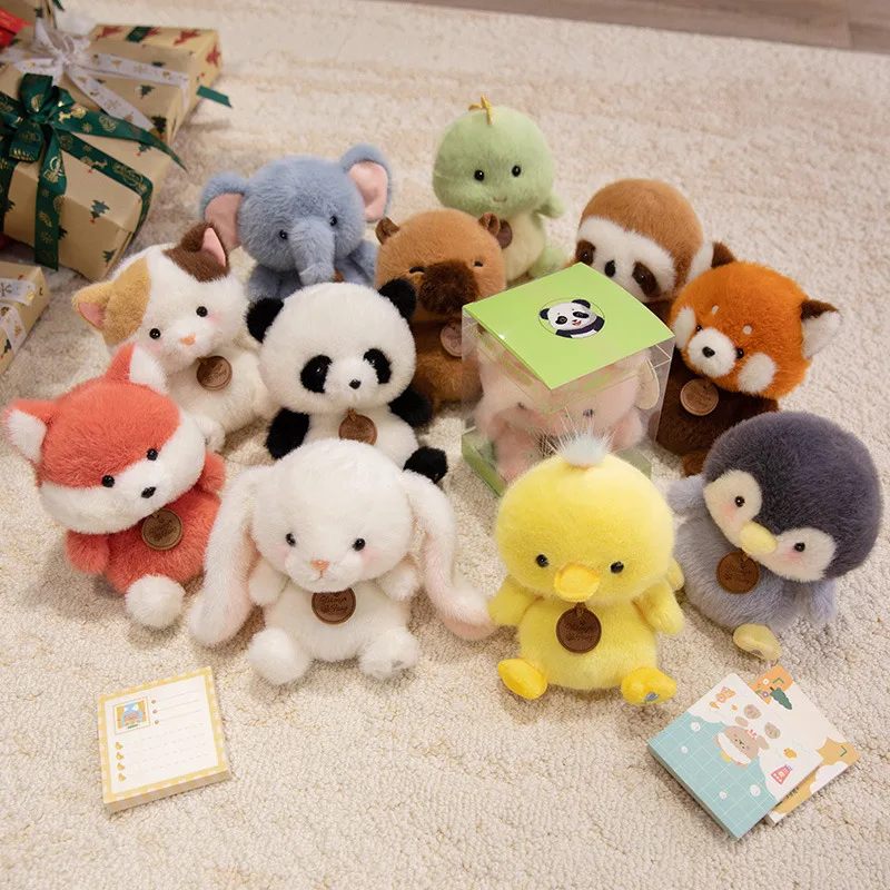 16cm/6.29in Cute Sitting Animals Red Panda Fox Sloth Cat Soft Plush Doll Stuffed Capybara Pig Plush Baby Toys Kids Birthday Gift