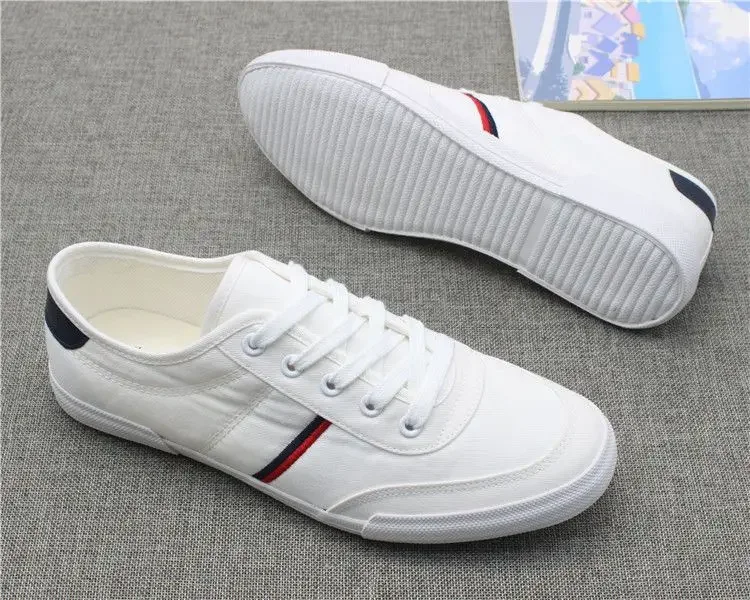 2023 Spring Breathable Lace-up Canvas Sneakers Shoes Men Walking Loafers Shoes Men Casual Shoes Summer