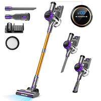 YISORA Cordless Vacuum Cleaner, 30Kpa 55Mins Running Time Wireless Vacuum Cleaner with Touchscreen for Pet Hair, Carpet