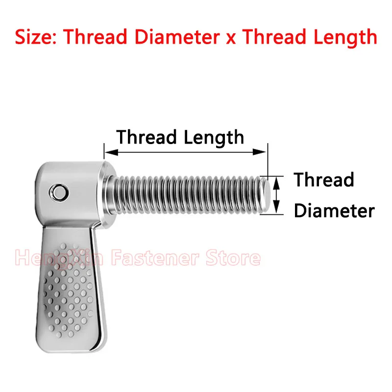 Stainless Steel L Thumb Screw M4 M5 M6 M8 M10 1/4-20 Adjustable Revolving Arm Tool-Free for Machinery Guard Electronic Enclosure