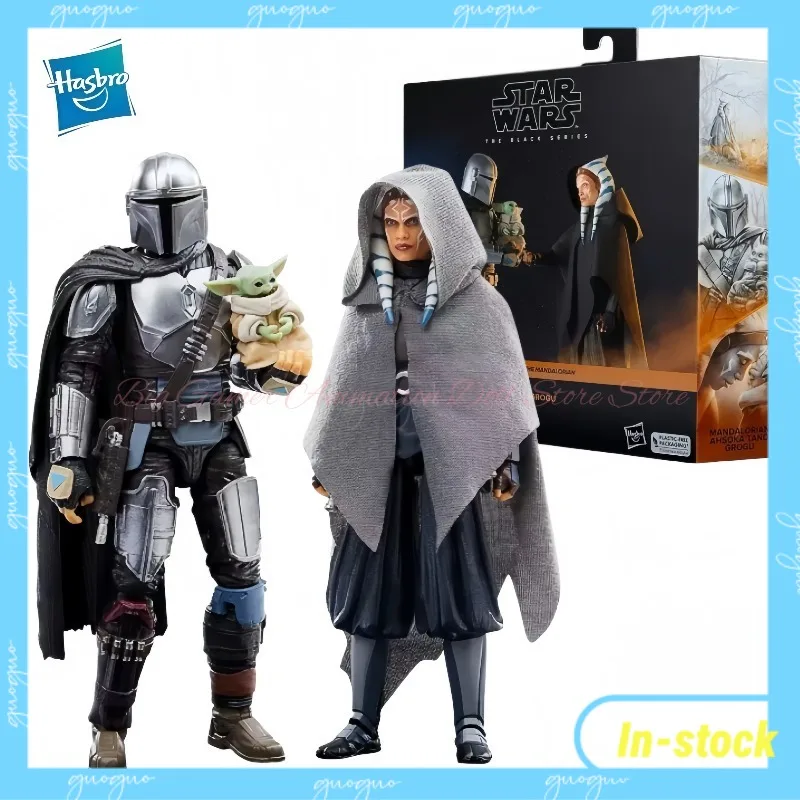 【En stock】Hasbro Star Wars The Black Series The Mandalorian, Ahsoka Tano y Grogu, set de figuras de acción de 6 pulgadas, paquete de 3
