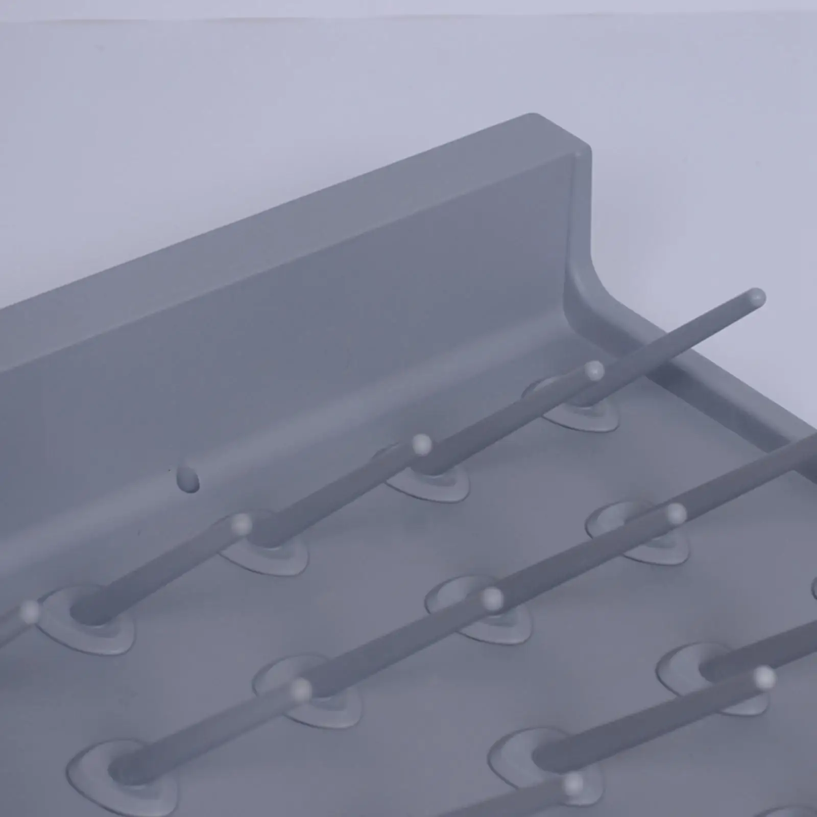 Draining Rack Impact Resistance Wall Mounted Detachable 27 Rod for Kitchen