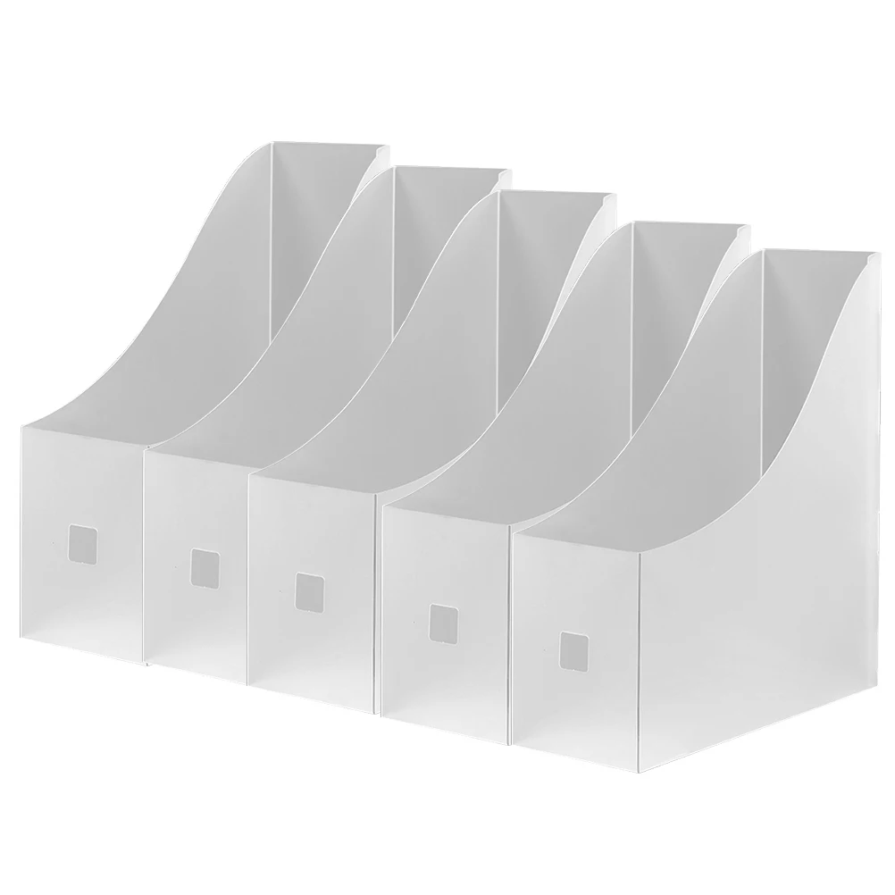 

5pcs File Rack Storage Box Transparent Matte Document ganizer Desk Tray Office Shelf Classroom File Folder Storage Box Vertical