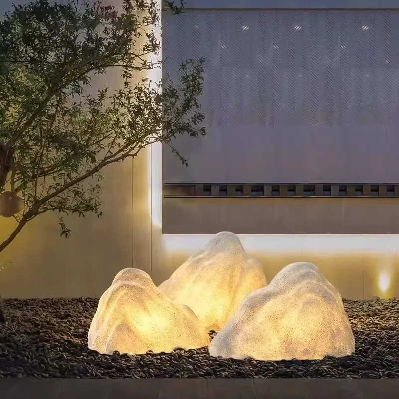 【CHIMU HOME】 High Quality IP65 Simulated Stone Garden LED Night Light Waterproof Outdoor Decorative Landscape Lawn Patio Path