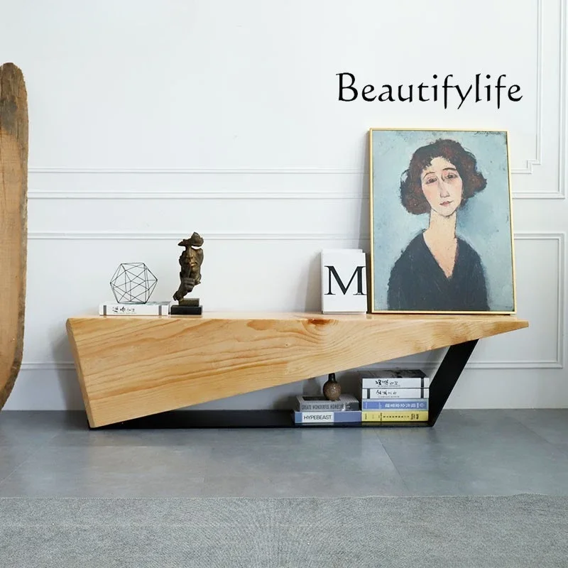 

Creative Simple Industrial Style TV Cabinet Retro Nostalgic Designer Solid Wood Audiovisual Cabinet