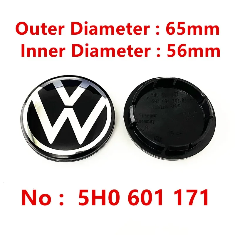 40 Pcs New VW Car Rim Caps Dust-Proof Hubcap Wheel Center Hub Covers Logo Badge Emblem Accessories For Vw 66mm 65mm 3B7 5G0 6H0