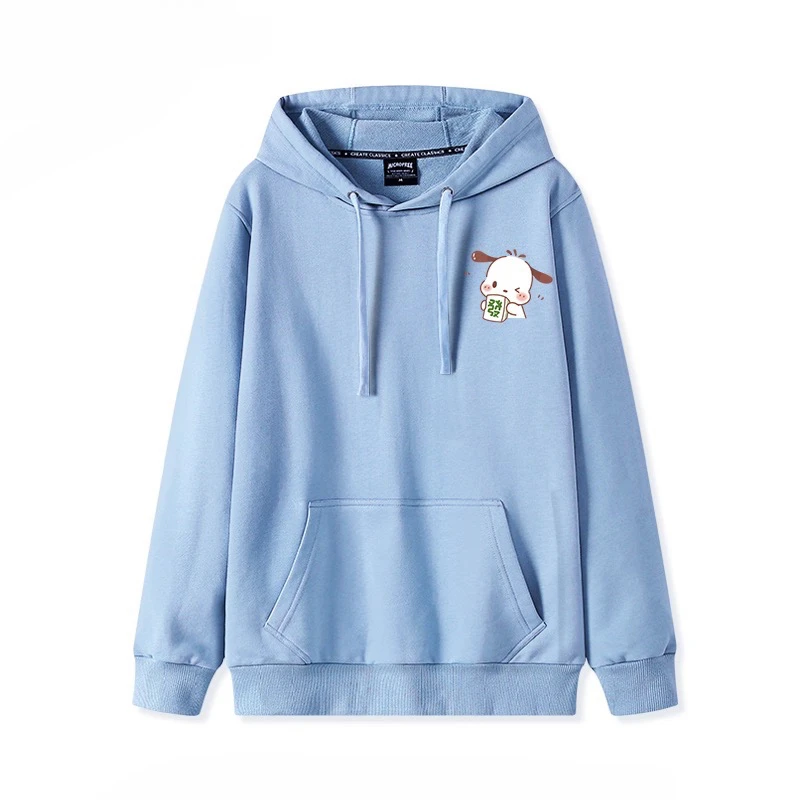 جديد النمط الصيني لطيف سانريو بلدي ميلودي كورومي جونغ الغنية زوجين معطف بقلنسوة فضفاض الصديقات ارتداء الأزواج الذكور والإناث #3