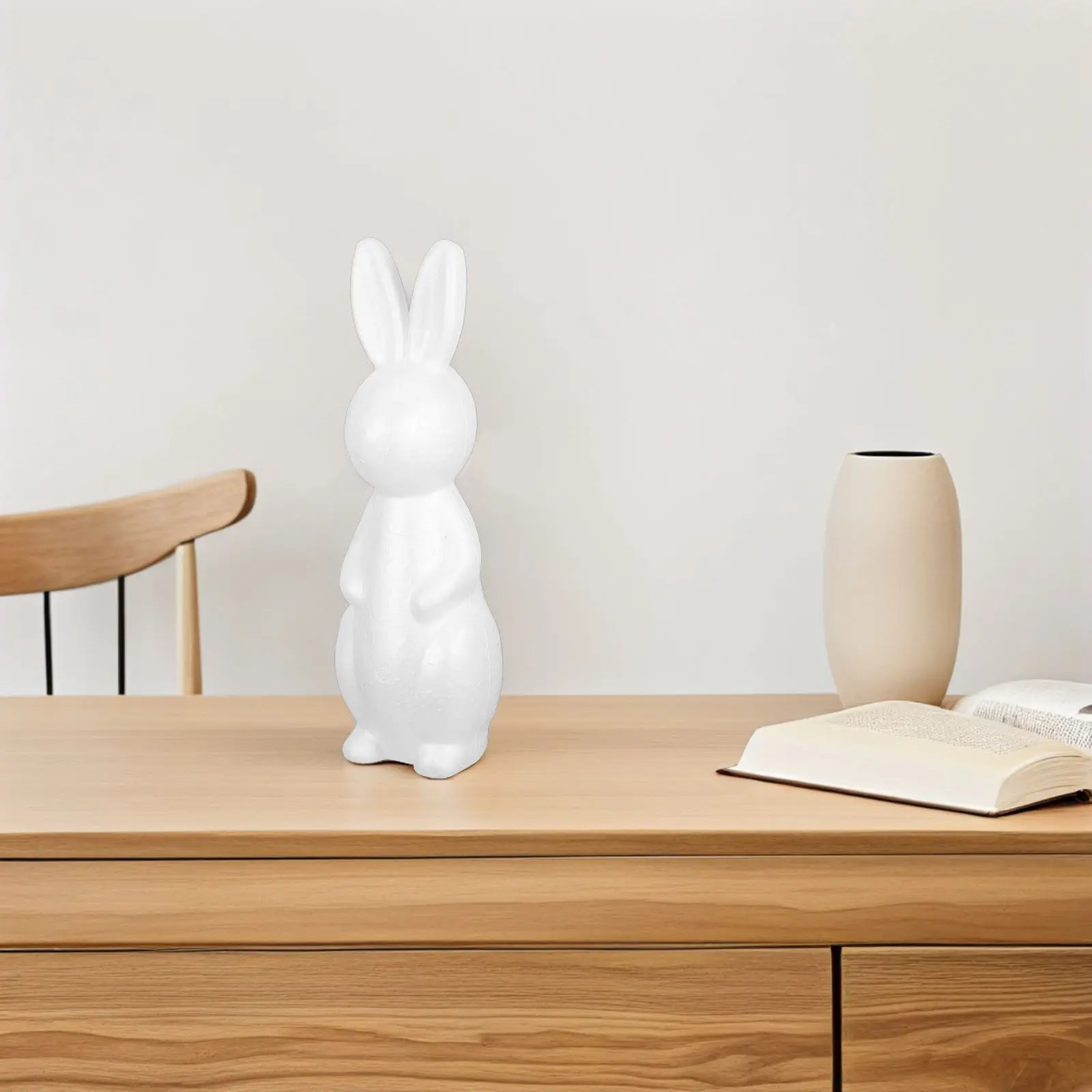 

Набор для творчества: 2 белых пенопластовых кролика (незаконченные заготовки) для DIY-проектов, раскрашивания, занятий для детей и взрослых, домашнего декора