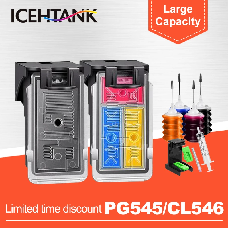 Чернильный картридж ICEHTANK PG 545 CL 546 pg545 cl546 для принтеров Canon Pixma MG3050 TS3151 MG3052 MG3053 MX490 MX494 MX495