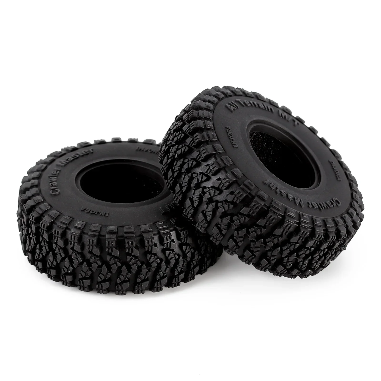 INJORA 1.0 Wheel Tires All Terrain 58*20mm Upgrade for 1/18 1/24 RC Crawler Car Axial SCX24 TRX4M AX24 (T1008)