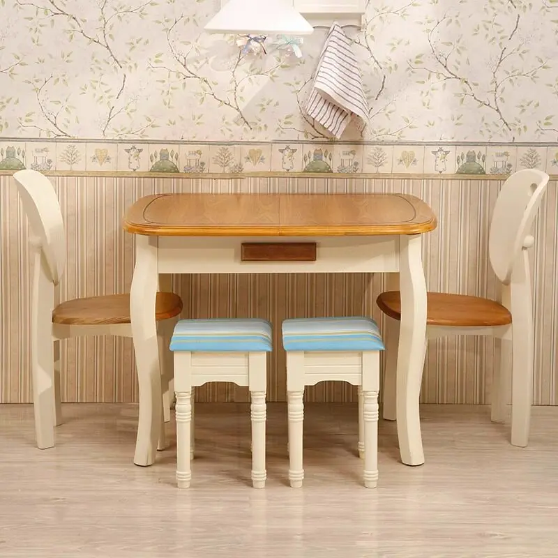 

Portable Space Saving Dining Table Dinette Small Clearance Solid Wood Table Kitchen Extendable Mesa Comedor Home Furniture
