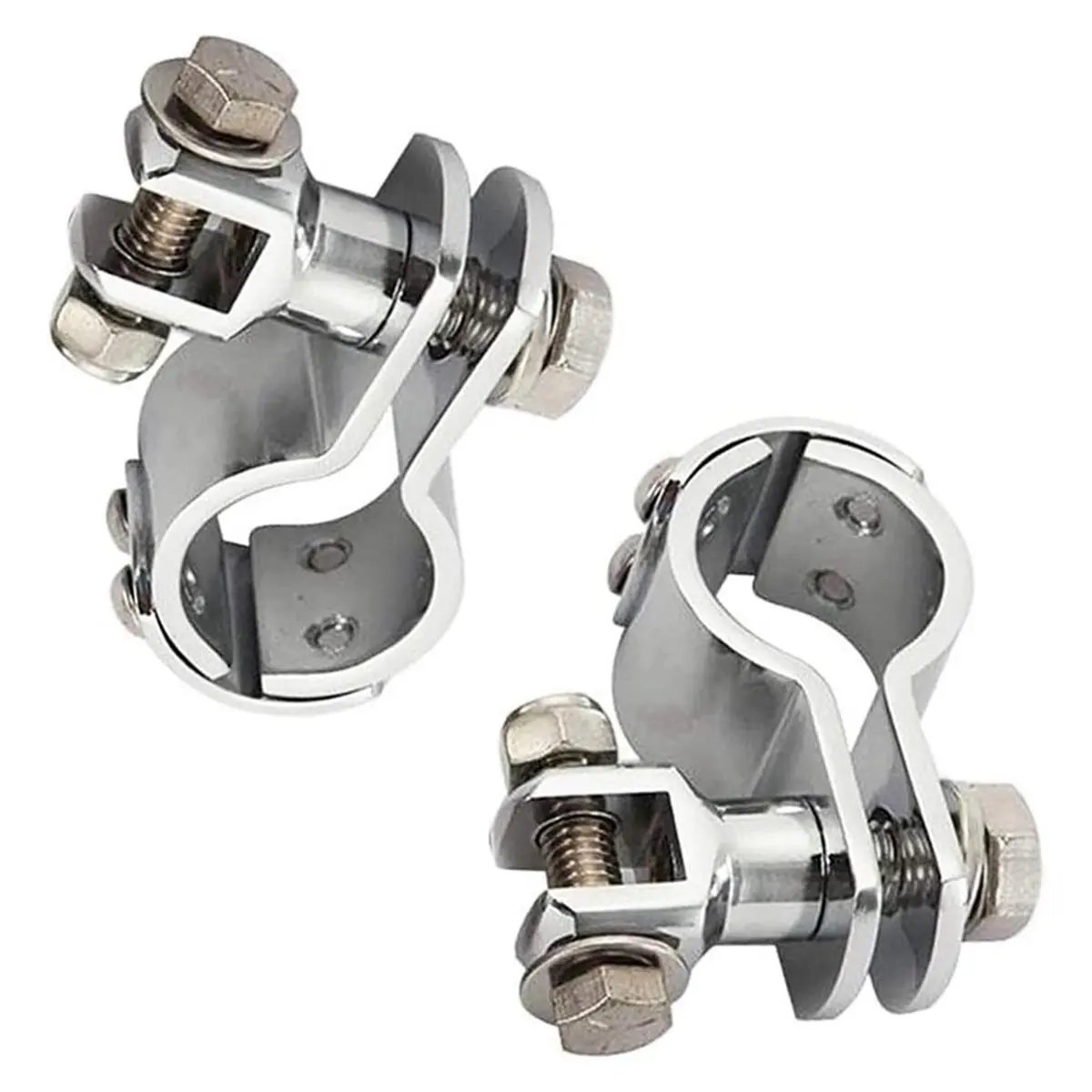 A23Z Motorcycle Footpegs 32mm Highway Crash Bar Foot Peg Clamps for