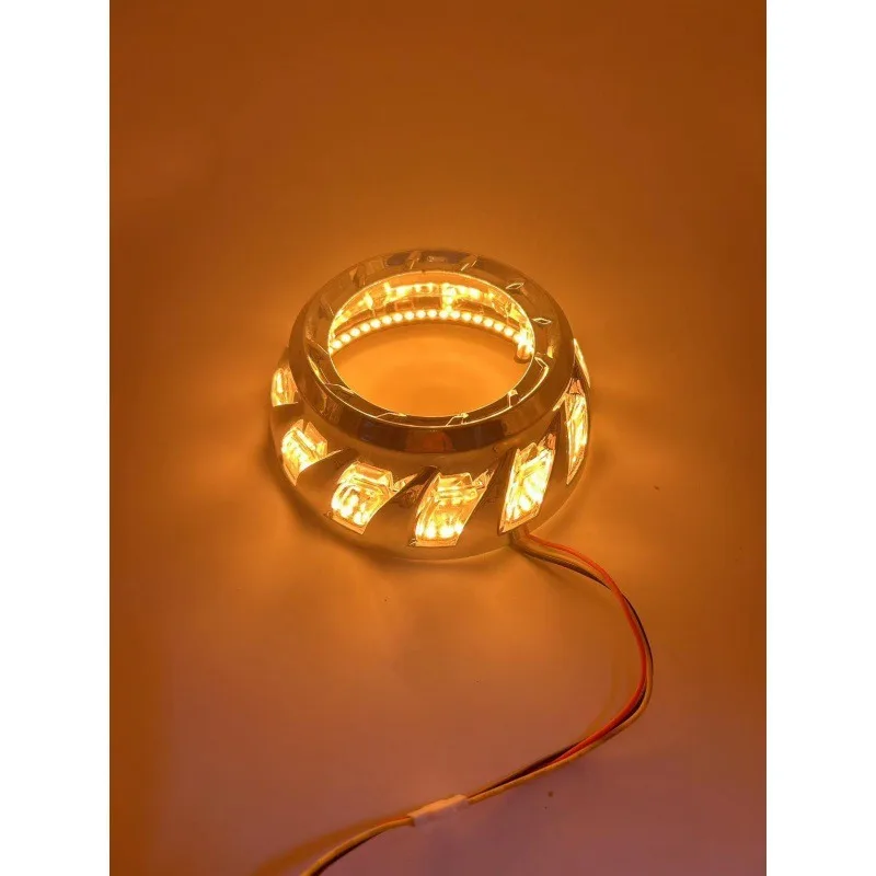 

3 Inch Car Headlight Decoration Cover CH51 Spiral Integrated for Bi HID LED Projector Lens Multicolor