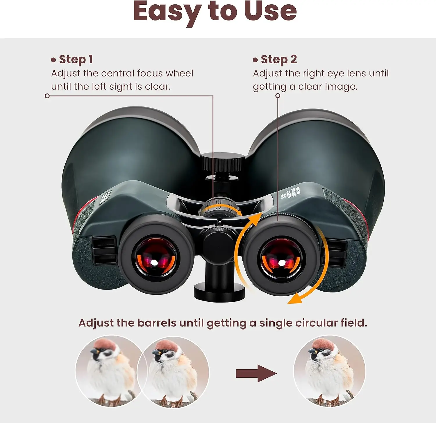 Binocolo astronomico, binocolo 20x80 per adulti, binocolo impermeabile da esterno per il birdwatching viaggi Stargazing con