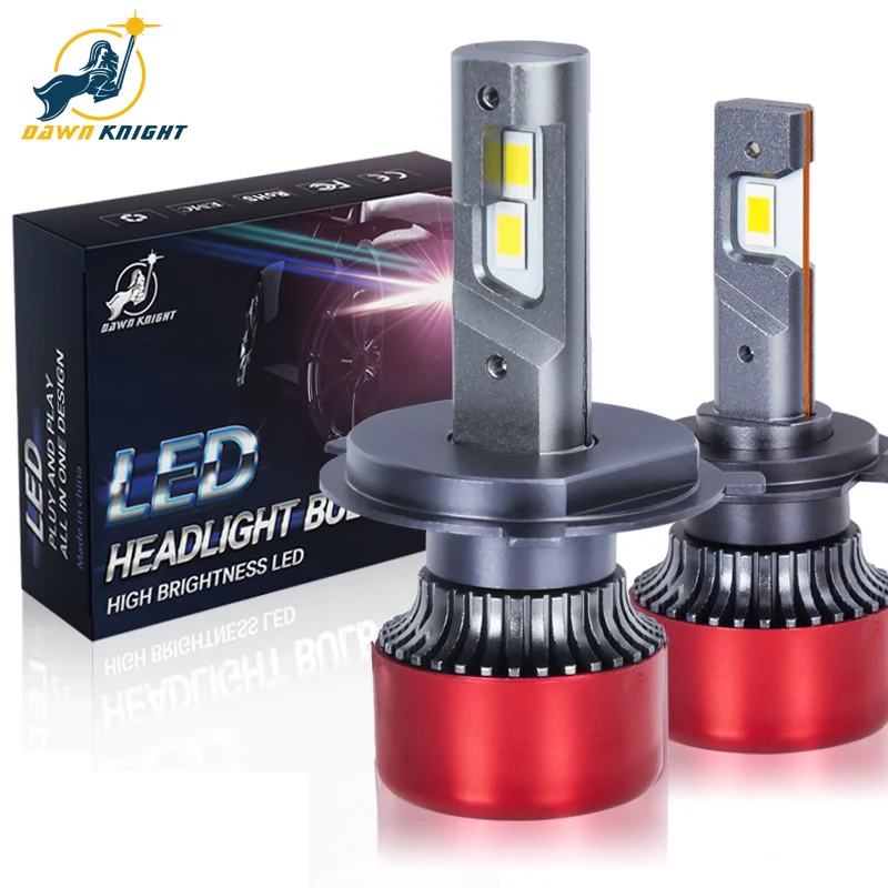 DAWNKNIGHT K3C 4300K H7 H4 H8 H11 3000K Led 자동차 램프 HB3 9005 HB4 9006 9012 Led 헤드라이트 전구 Led 안개등 키트, 2 개