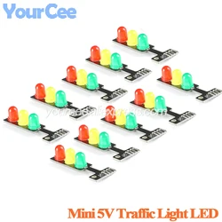 10pcs/1pc 5V Traffic Light LED Display Module Mini Red Yellow Green 5mm LED RGB for Traffic Light System Model for Arduino