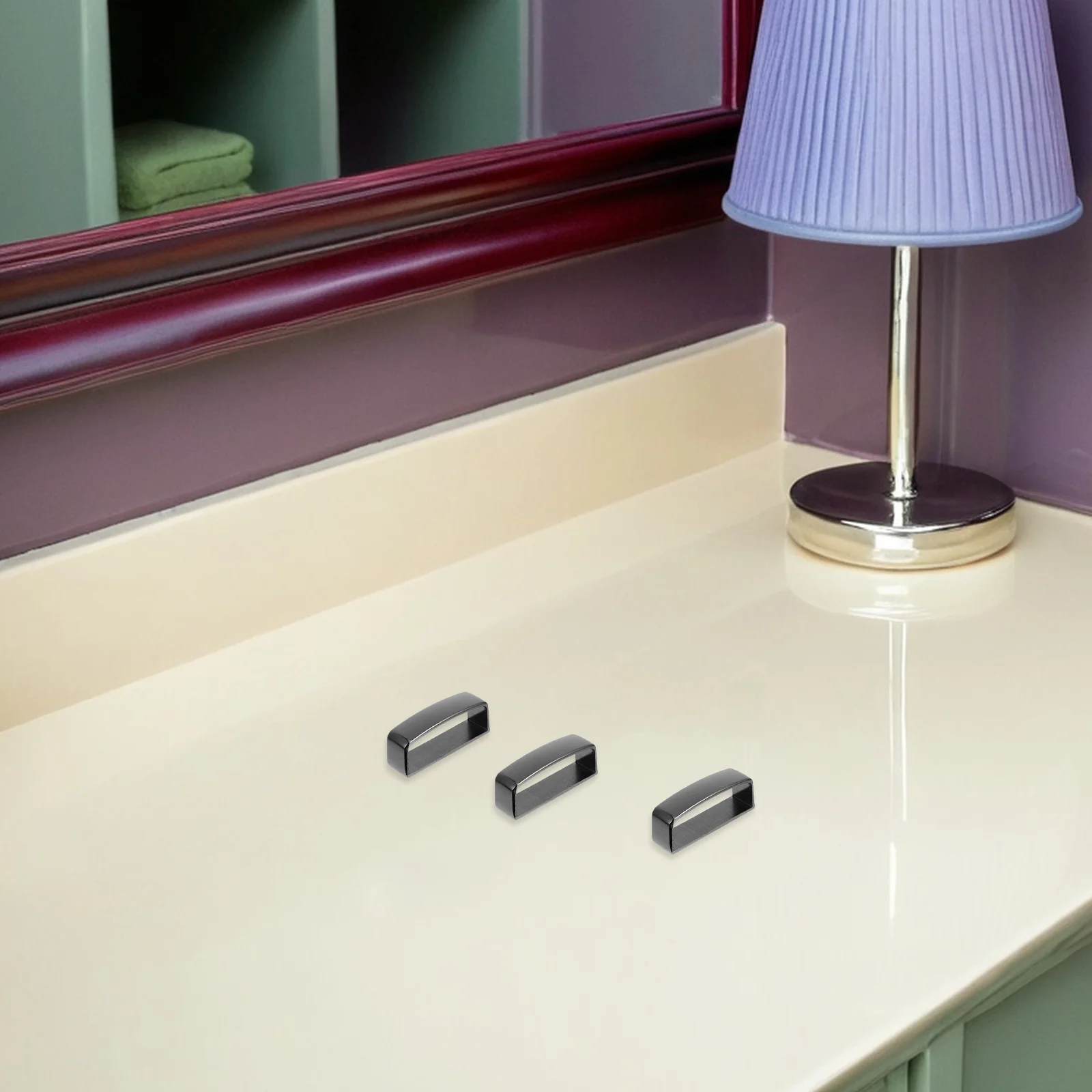 

3Pcs Zinc Alloy Belt Buckle Fashionable Men's Belt Accessories Easy to Use Antislip Design Ring Buckle Connection