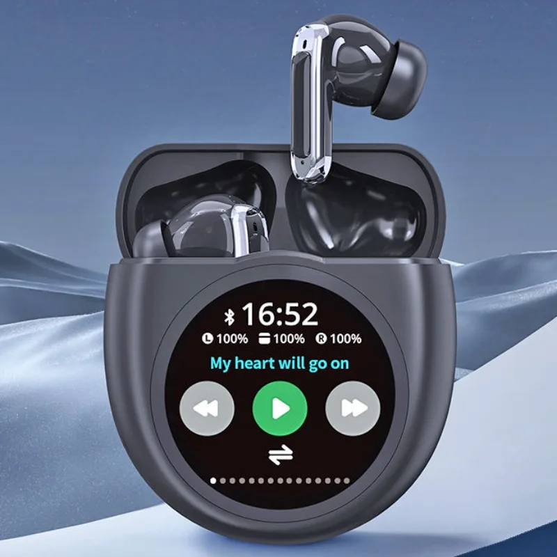 

YX35 APP Full Color Smart Touch LCD Screen TF Card Playback ANC ENC Noise Reduction Custom Wallpaper Wireless Earphone Earbud