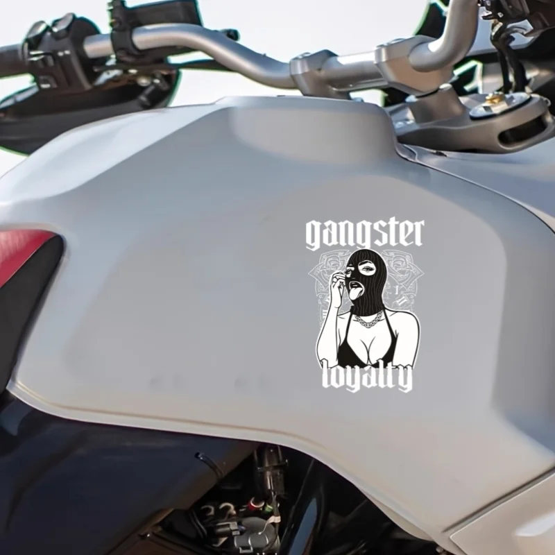 1PC Gangster Loyalty Ski Mask Girl Waterproof Vinyl Sticker For Car Motorcycle Helmet Laptop Decor